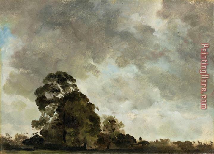 John Constable Landscape at Hampstead - Tree and Storm Clouds